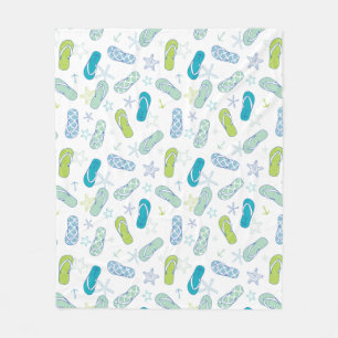Flip Flop Pattern Fleece Blanket