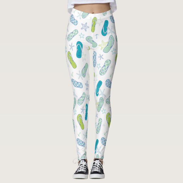 Flip Flop Pattern Leggings (Front)