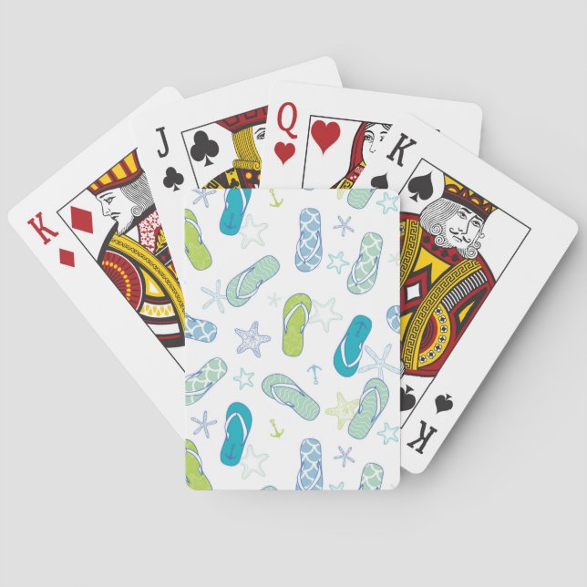 Flip Flop Pattern Playing Cards (Back)