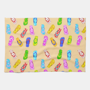 Flip Flop Pattern Tea Towel