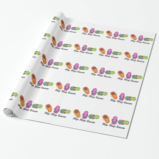 Flip Flop Queen Wrapping Paper (Unrolled)
