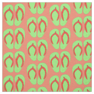 Flip Flop Sandals Summer Beach Boardwalk Fun Fabric