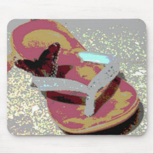 Flip Flop Sandles and the Butterfly Mouse Mat