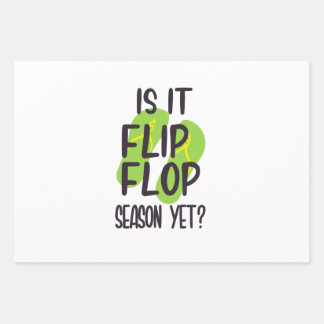 Flip flop season wrapping paper sheet