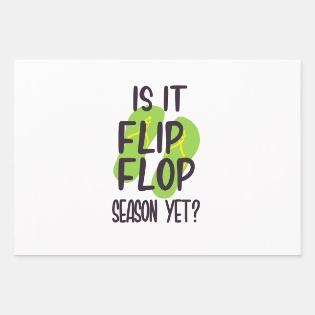 Flip flop season wrapping paper sheet (Front)