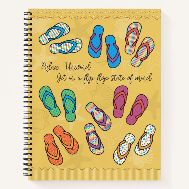 Flip Flop Spiral Notebook (Front)