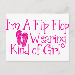 Flip FLop Wearing Kind of Girl Postcard