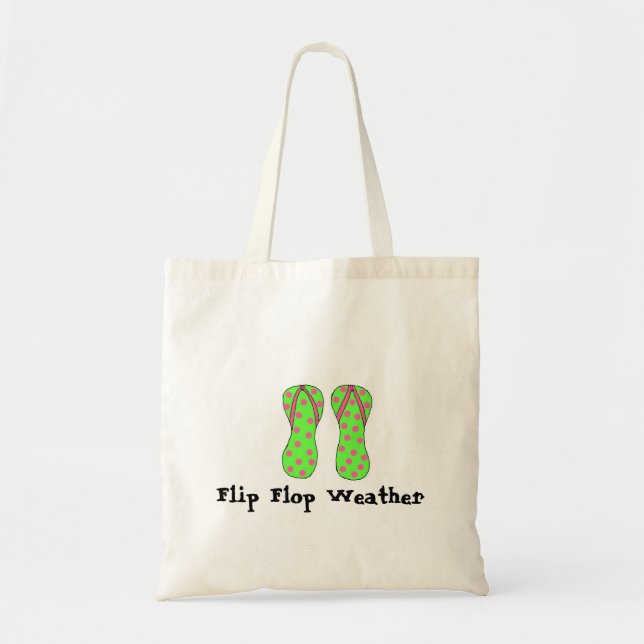 Flip Flop Weather Tote Bag (Front)