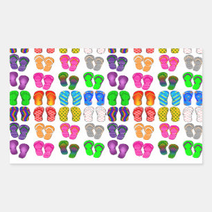 Flip Flopping Along Rectangular Sticker