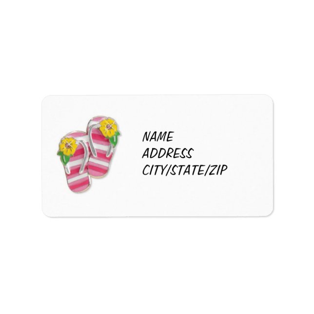 "FLIP FLOPS" ADDRESS LABELS (Front)