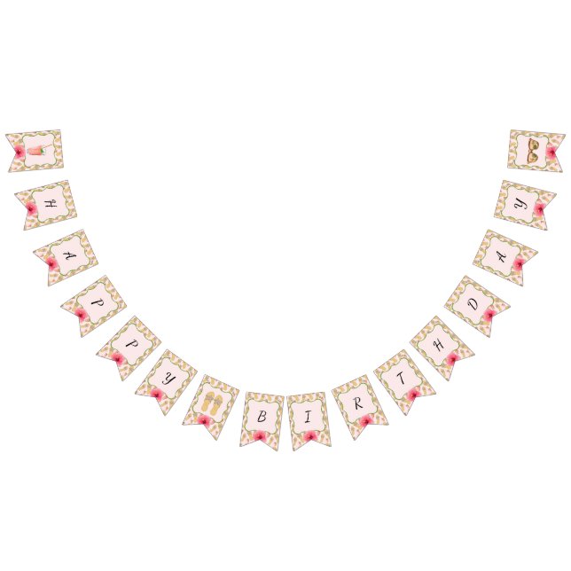 Flip Flops And Lemonade Happy Birthday Bunting (All)