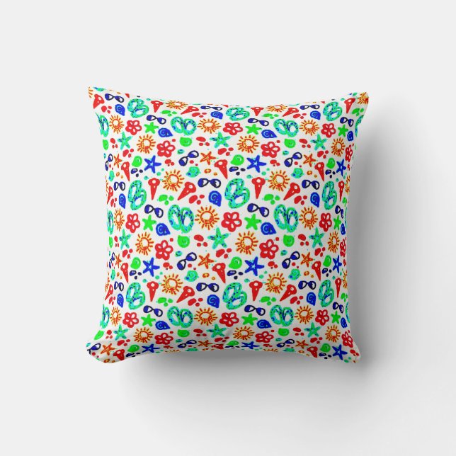 Flip Flops And Sunglasses Cushion (Front)