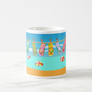 Flip Flops At The Beach Coffee Mug