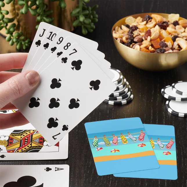 Flip Flops At The Beach Playing Cards (Creator Uploaded)