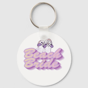 Flip Flops Beach Bride Tshirts and Gifts Key Ring