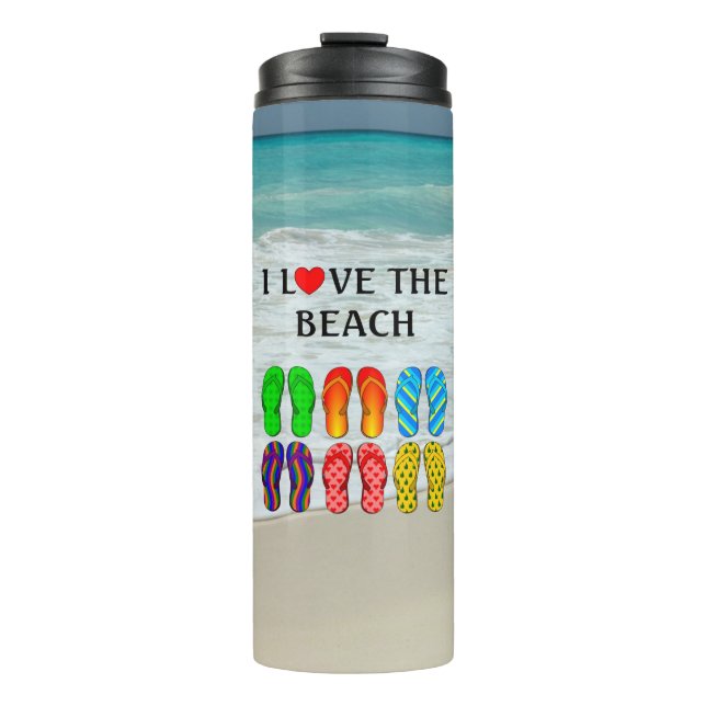 Flip-Flops Beach Love Thermal Tumbler (Front)