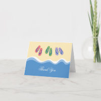 Flip Flops Beach Thank You Card