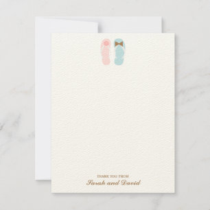 Flip Flops Beach Wedding Flat Thank You Notes Invitation