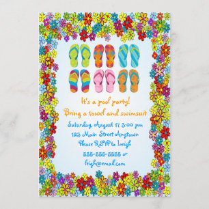 Flip Flops Birthday Invitation