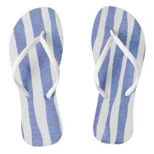 Flip Flops - Blue Stripe Pattern