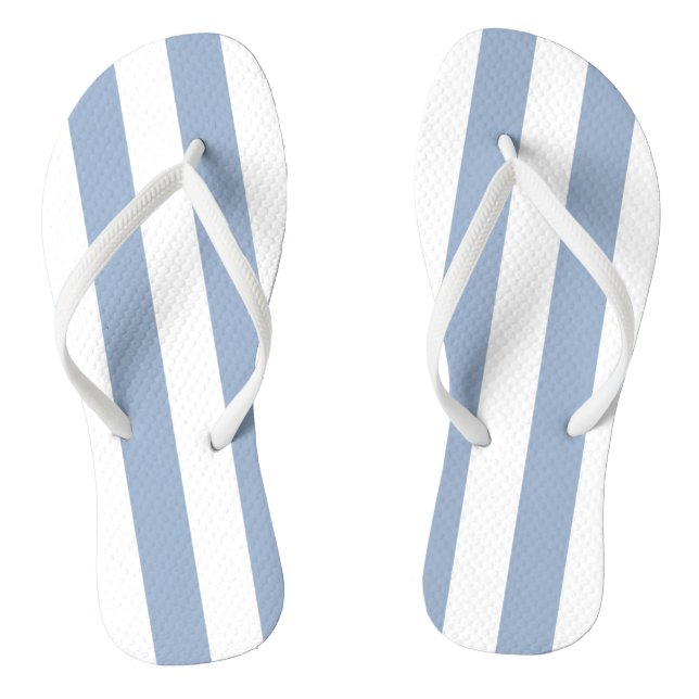 Flip Flops Blue & White Stripe (Footbed)