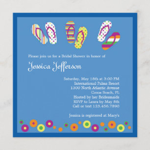 Flip Flops Bridal Shower Invitation