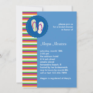 Flip Flops Bridal Shower Invitation