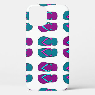 Flip Flops: Bright White Vintage. iPhone 12 Case