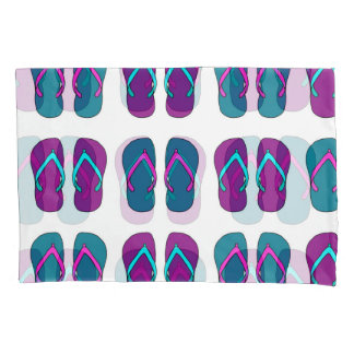 Flip Flops: Bright White Vintage. Pillowcase