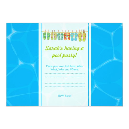 Flip Flops by the Pool Card