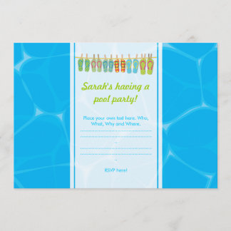 Flip Flops by the Pool Invitation