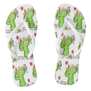 Flip Flops Cactus Bird