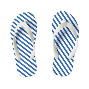Flip Flops Children - Blue Stripe Pattern