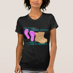 Flip Flops & Combat Boots T-Shirt