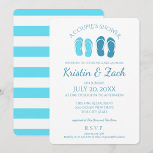 Flip Flops Couple's Shower Invitation