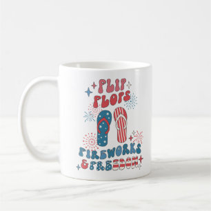 Flip Flops Fireworks Freedom Coffee Mug
