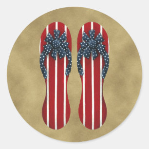 Flip Flops Flag Sticker