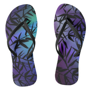 Flip Flops for Men with Dark Leafy Sky
