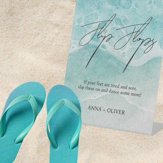 Flip Flops Funny Dance Some More Wedding Sign (Flip flops sign)