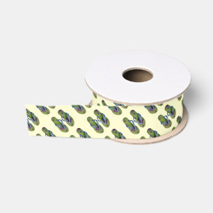 Flip Flops (green n yellow) Grosgrain Ribbon