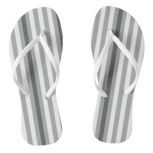 Flip Flops Grey & White Stripe