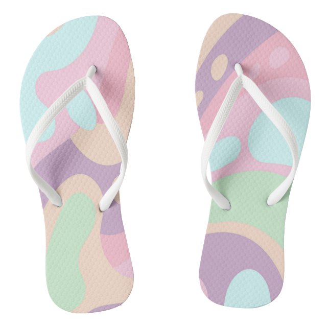Flip Flops Happy Summer Colourful  (Footbed)