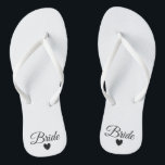 Flip-Flops - Heart Fab Bride Flip Flops<br><div class="desc">Flip Flops for the Bride! Easily customisable,  change the strap colours,  sole colours,  add text or other images!</div>