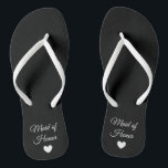 Flip-Flops - Heart Fab Maid of Honour Flip Flops<br><div class="desc">Flip Flops for the members of your Bridal Party! Easily customisable,  change the strap colours,  sole colours,  add text or other images!</div>