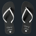 Flip-Flops - Heart Fab Maid of Honour Flip Flops<br><div class="desc">Flip Flops for the members of your Bridal Party! Easily customisable,  change the strap colours,  sole colours,  add text or other images!</div>
