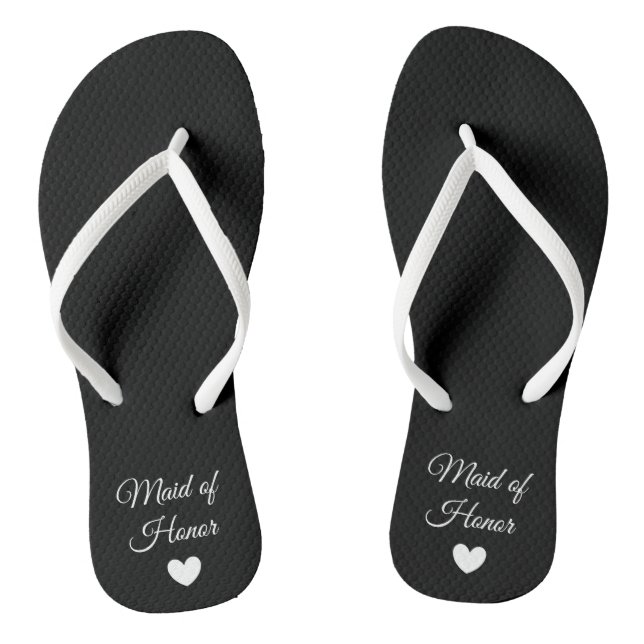 Flip-Flops - Heart Fab Maid of Honour Flip Flops (Footbed)