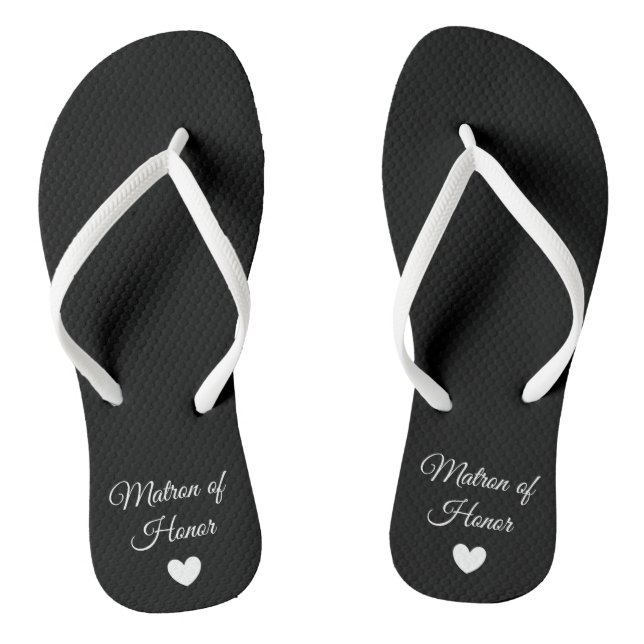 Flip-Flops - Heart Fab Matron of Honour Flip Flops (Footbed)