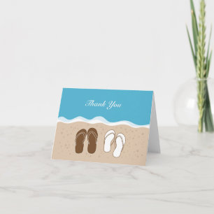 Flip Flops His and Her Thank You Card