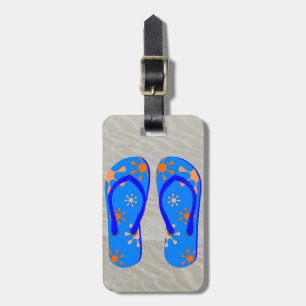 Flip Flops in the Sand Luggage Tag
