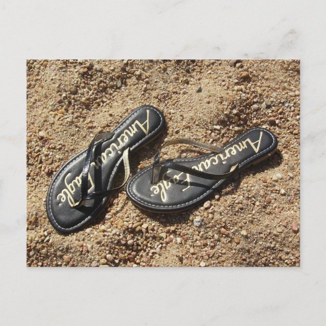 Flip Flops in the Sand Postcard (Front)